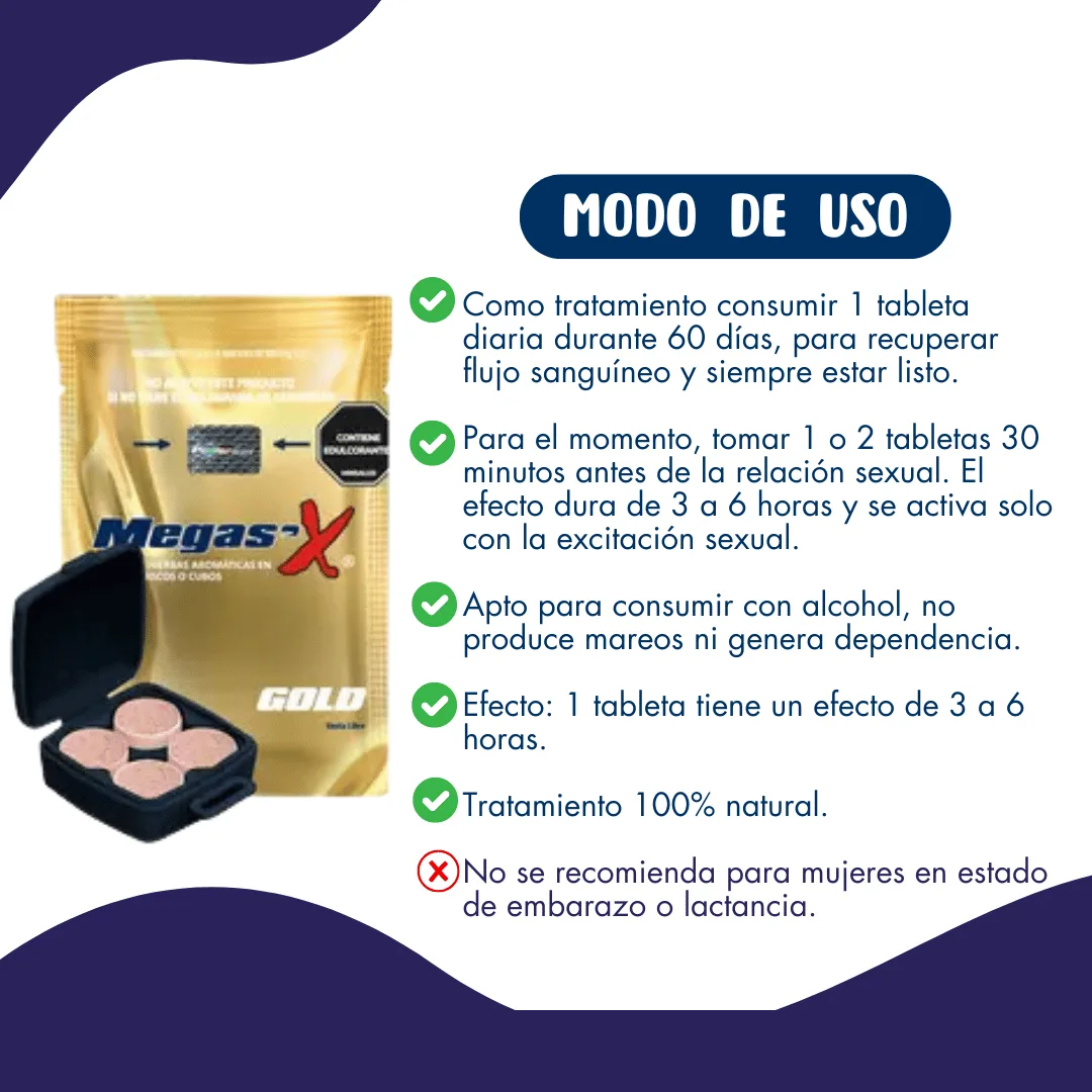 Potenciador Mega sex concha x 4 pastillas