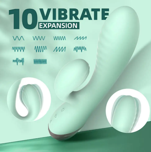 Vibrador Inflable 10 ritmos de vibración recargable