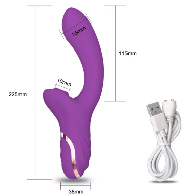 Vibrador con succion 10 ritmos de succion y vibracion
