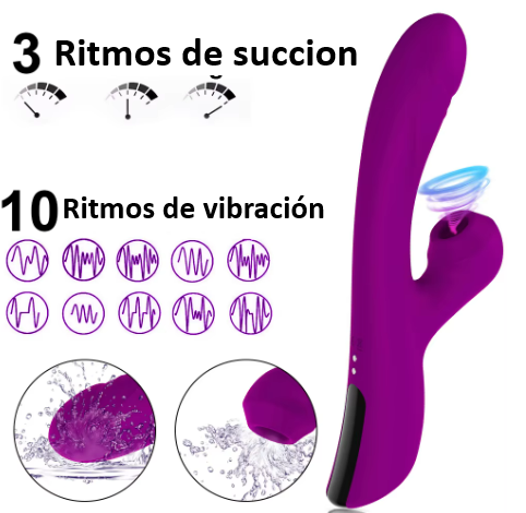Vibrador, succionador, se calienta en la punta
