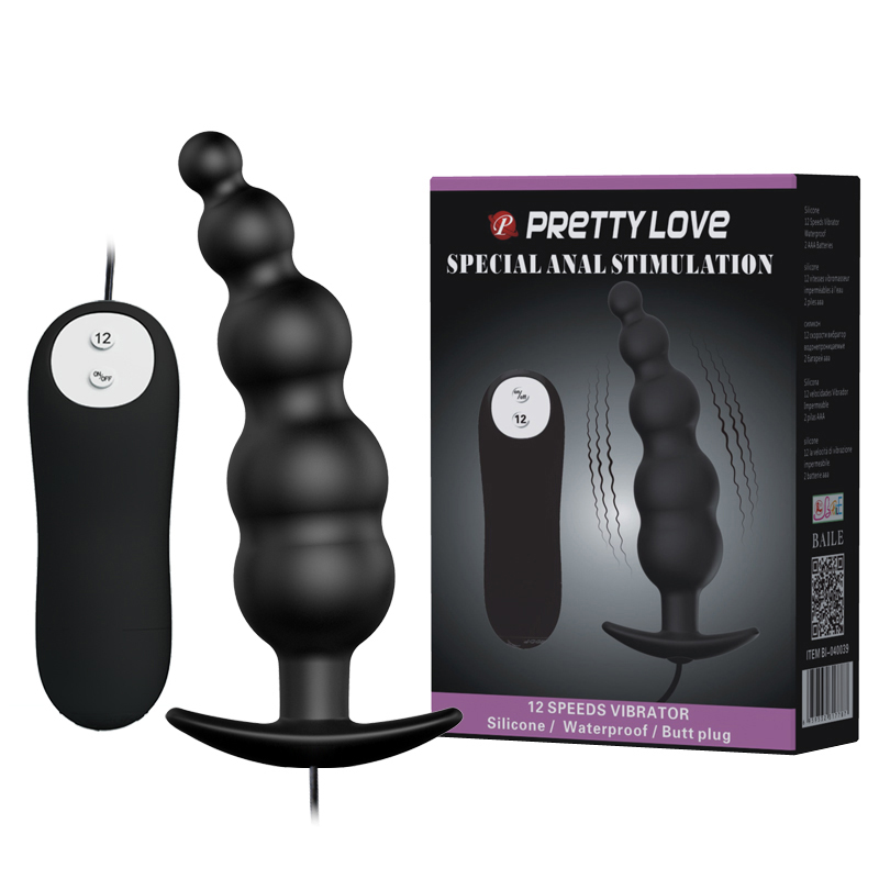 Plug vibrador anal con control