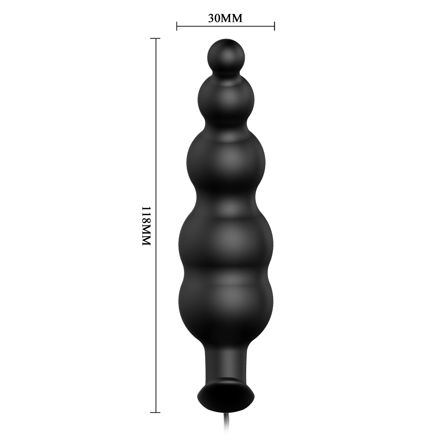 Plug vibrador anal con control