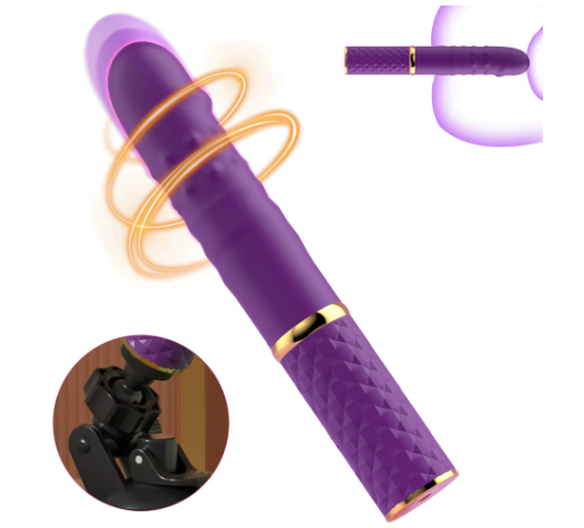 Vibrador de empuje recargable con chupa removible