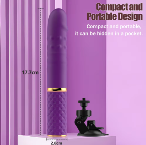 Vibrador de empuje recargable con chupa removible