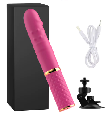Vibrador de empuje recargable con chupa removible