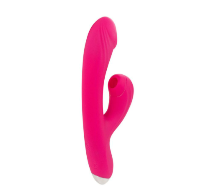 Vibrador doble estimulacion, succion de ondas de presion clitoris