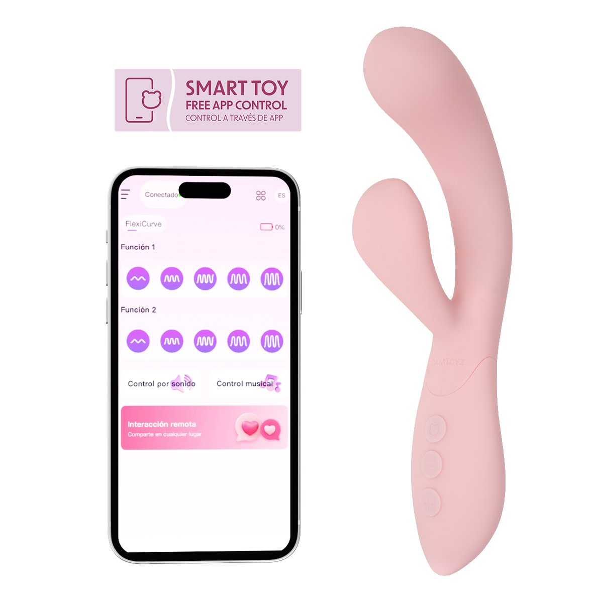 Vibrador APP doble estimulacion 5 niveles de vibracion